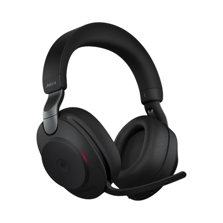 Jabra Evolve2 85 Noise-Canceling Wireless Over-Ear Headset with Stand (Microsoft Teams, USB Type-C, Black) — Being Shipped