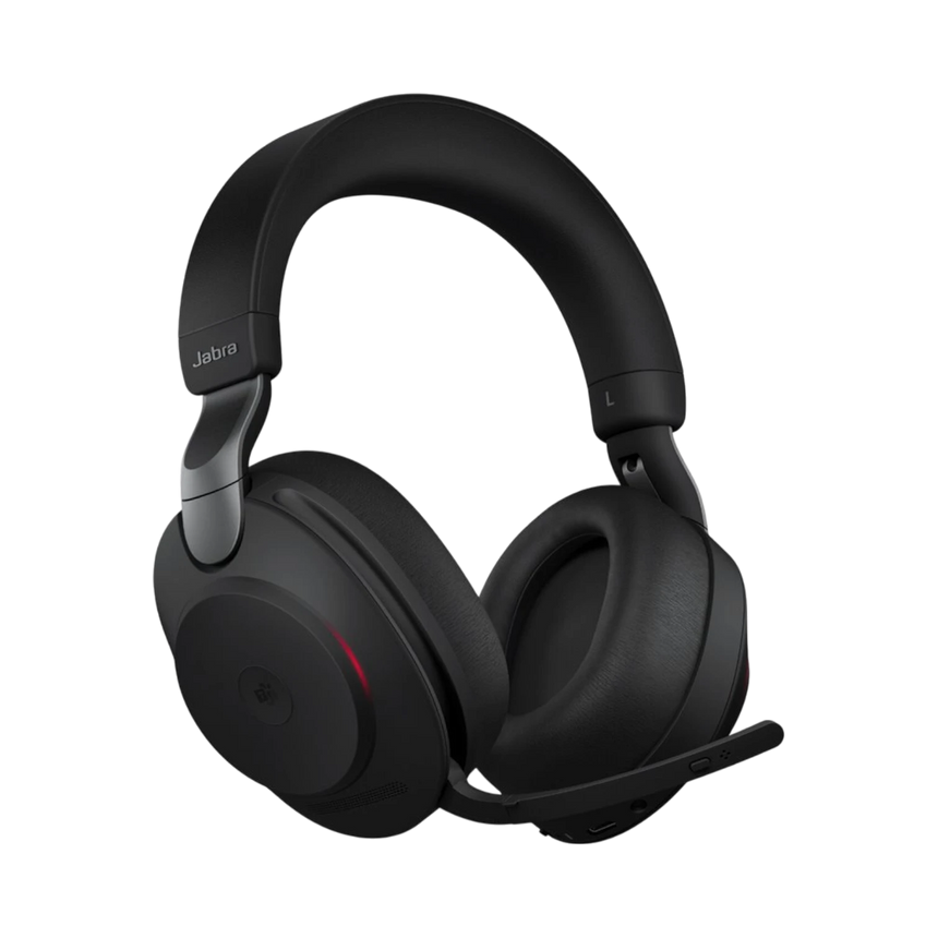 Jabra Evolve2 85 Noise-Canceling Wireless Over-Ear Headset with Stand (Microsoft Teams, USB Type-C, Black) — Being Shipped