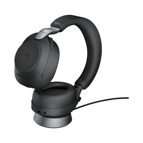 Jabra Evolve2 85 Noise-Canceling Wireless Over-Ear Headset with Stand (Microsoft Teams, USB Type-C, Black) — Being Shipped
