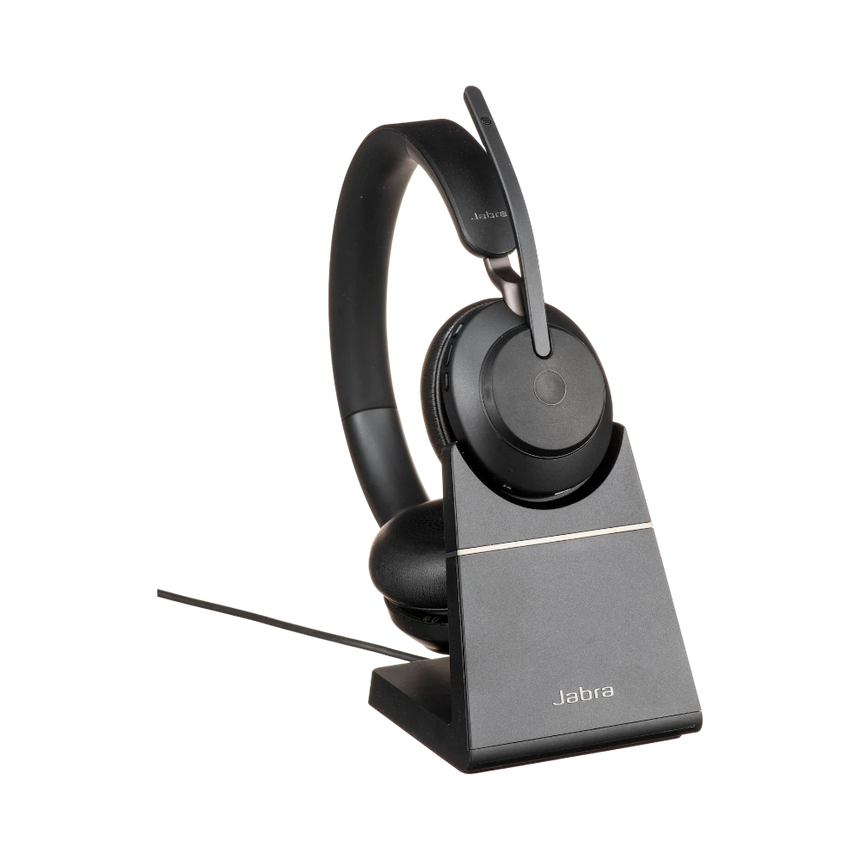 Jabra Evolve2 65 Stereo Wireless On-Ear Headset with Stand (Unified Communication, USB Type-C, Black) — Being Shipped