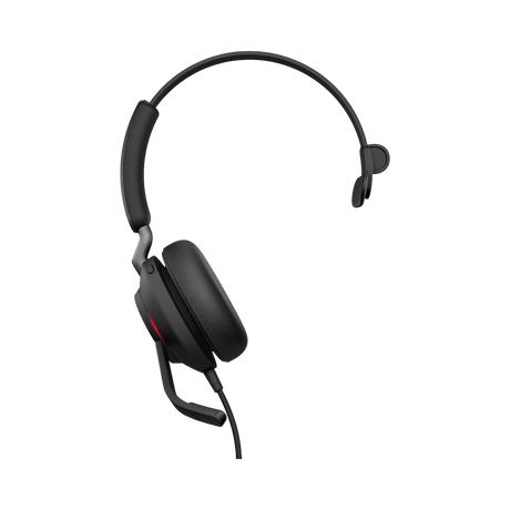 Jabra Evolve2 40 Mono Wired On-Ear Headset (Microsoft Teams, USB Type-C, Black) — Being Shipped