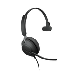 Jabra Evolve2 40 Mono Wired On-Ear Headset (Microsoft Teams, USB Type-C, Black) — Being Shipped