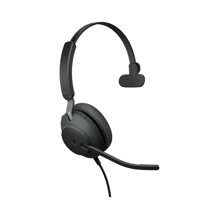 Jabra Evolve2 40 Mono Wired On-Ear Headset (Microsoft Teams, USB Type-C, Black) — Being Shipped