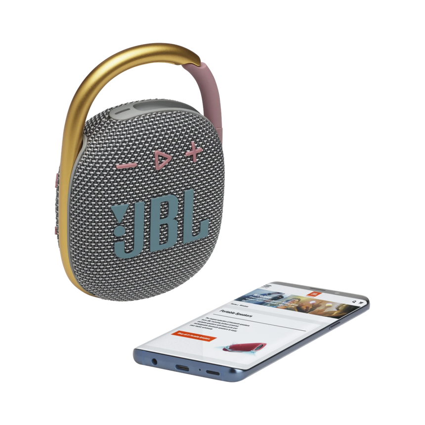 JBL Clip 4 Portable Bluetooth Speaker (Gray) — Being Shipped