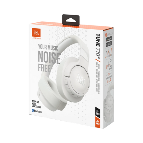 JBL Tune 770NC Noise-Cancelling Over-Ear Headphones (White) — Being Shipped