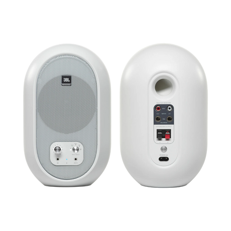 JBL 1 Series 104-BT Compact Powered Desktop Reference Monitors with Bluetooth (White Matte) — Being Shipped