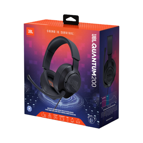 JBL Quantum 200 Wired Over-Ear Gaming Headset (Black) — Being Shipped