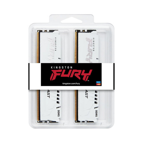 Kingston FURY Beast White XMP 64GB DDR5 6400MT/s CL32 Memory Kit (2 x 32GB) — Being Shipped