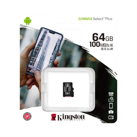 Kingston Canvas Select Plus 64GB UHS-I microSDXC Memory Card — Being Shipped