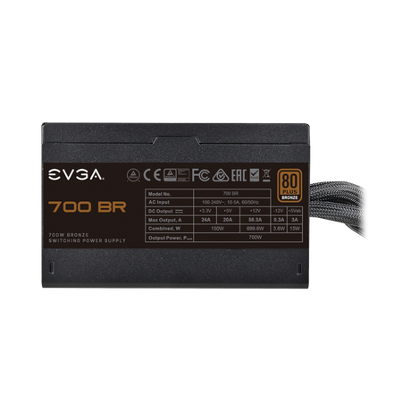 EVGA 700 BR, 80+ BRONZE 700W, 3 Year Warranty, Power Supply — Being Shipped