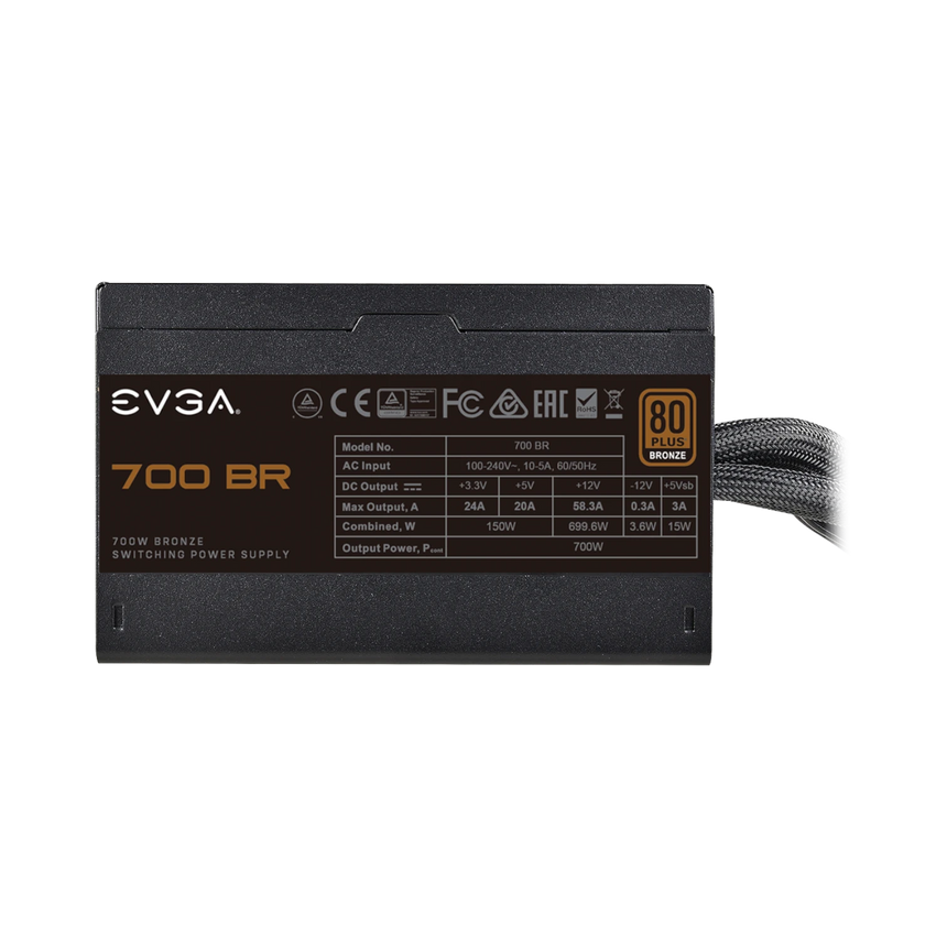 EVGA 700 BR, 80+ BRONZE 700W, 3 Year Warranty, Power Supply — Being Shipped