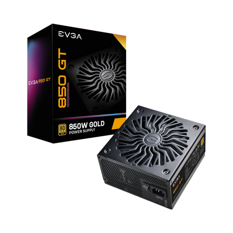 EVGA SuperNOVA 850 GT, 80 Plus Gold 850W, Fully Modular, Auto Eco Mode with FDB Fan, 7 Year Warranty, Includes Power ON Self Tester, Compact 150mm Size, Power Supply — Being Shipped