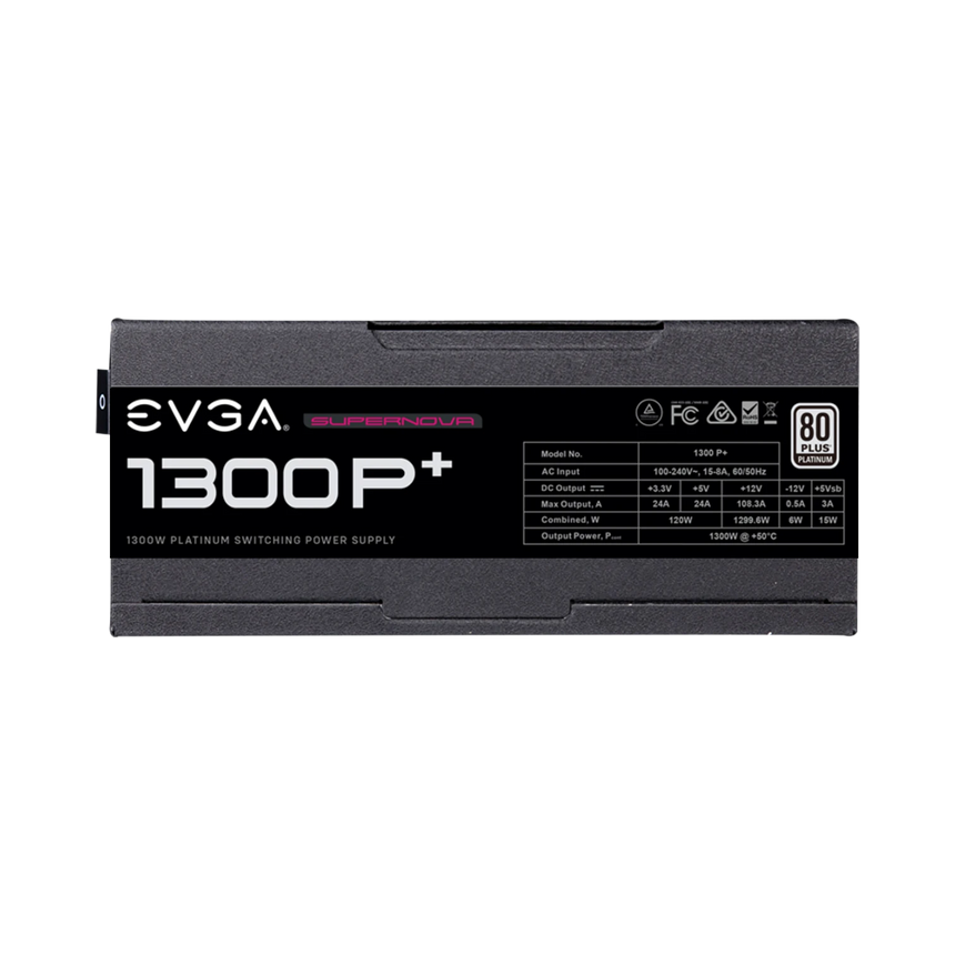 EVGA SuperNOVA 1300 P Plus 1300 Watt 80 Plus Platinum ATX Fully Modular Power Supply — Being Shipped