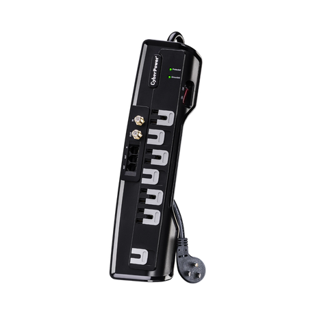 CyberPower CSHT706TC Home Theater Surge Protector + TEL Protection, 1950J/125V, 7 Outlets, 6ft Power Cord — Being Shipped