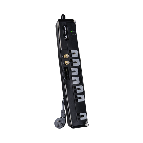 CyberPower CSHT706TC Home Theater Surge Protector + TEL Protection, 1950J/125V, 7 Outlets, 6ft Power Cord — Being Shipped