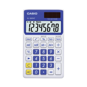 Casio SL-300VC Sloar Powered Standard Function Calculator (Blue) — Being Shipped