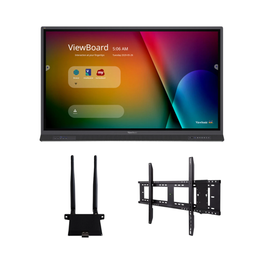 ViewSonic IFP6552-E1 ViewBoard 65" UHD 4K Interactive Display with Wi-Fi Adapter & Wall Mount Kit — Being Shipped