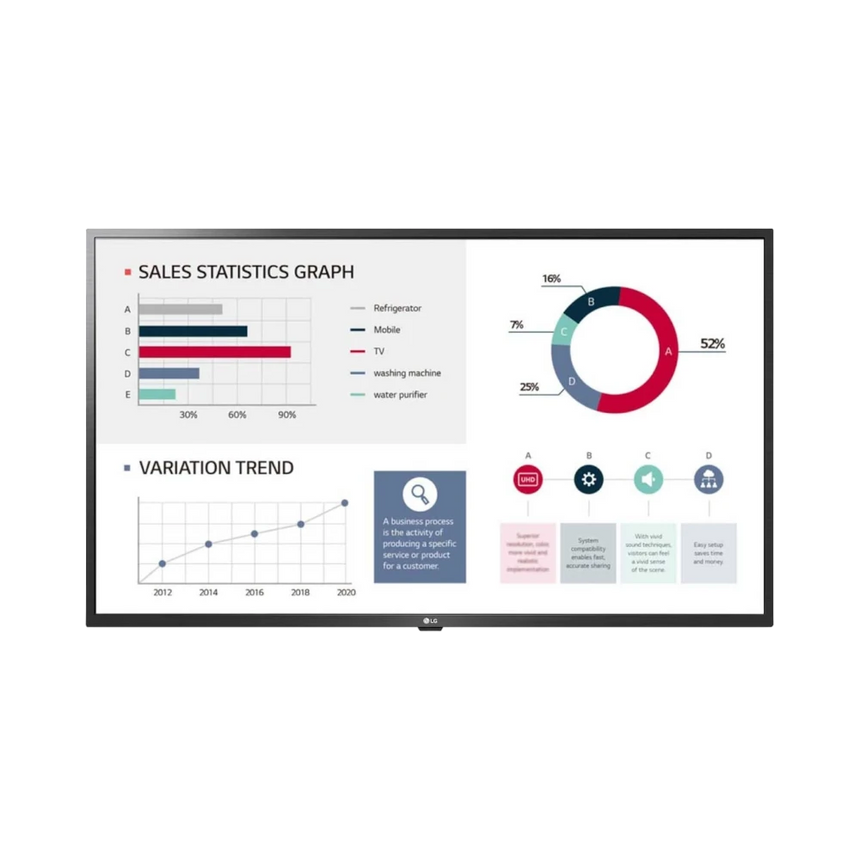 LG UL3G Class 43" 16:9 60Hz 4K UHD IPS LED Conference Room & Digital Signage Display — Being Shipped