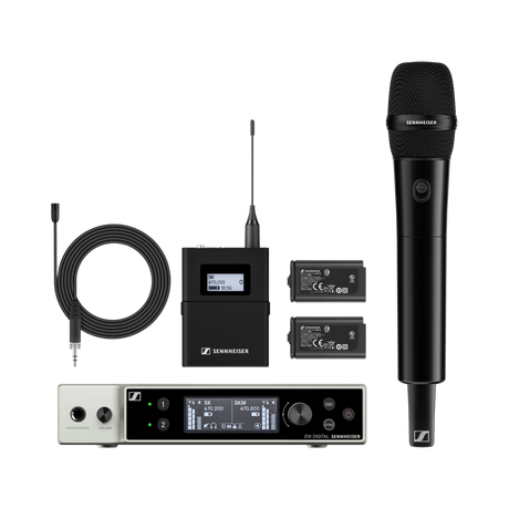 Sennheiser EW-DX MKE 2/835-S Combo Wireless Handheld and Lavalier Microphone System - R1-9 — Being Shipped