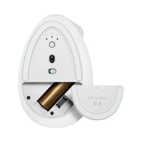 Logitech Lift for Mac Vertical Ergonomic Wireless Mouse (Off-White) — Being Shipped
