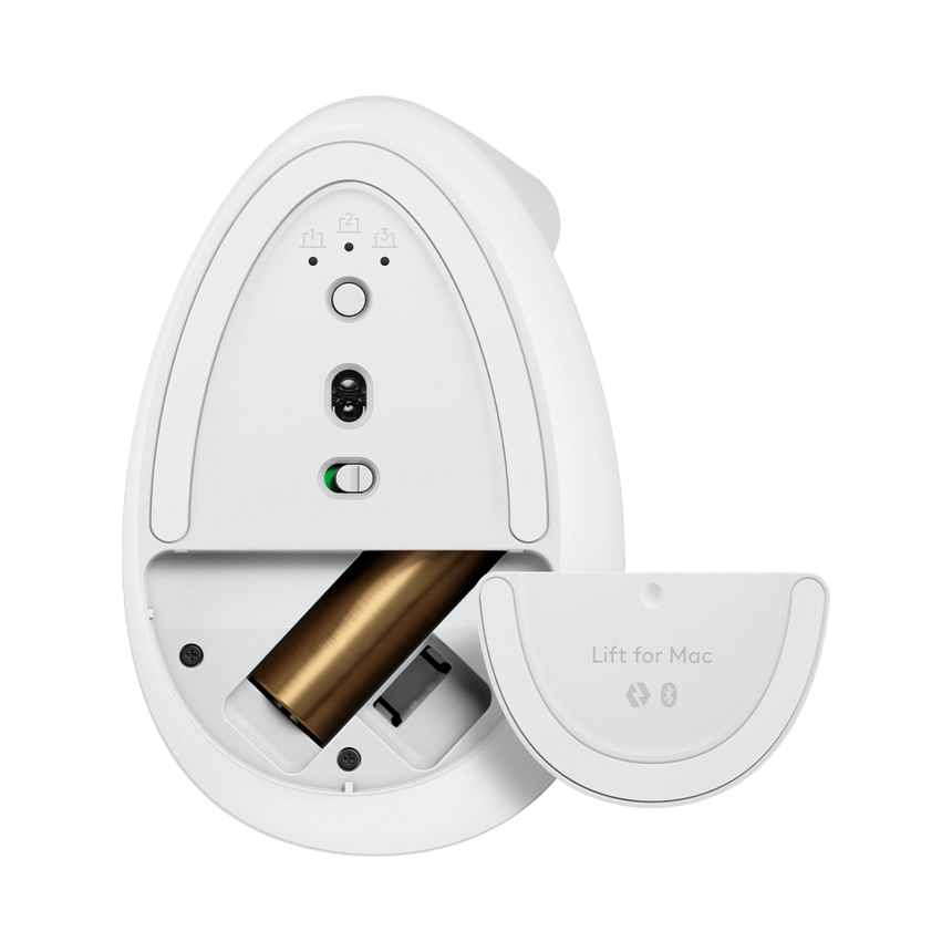 Logitech Lift for Mac Vertical Ergonomic Wireless Mouse (Off-White) — Being Shipped