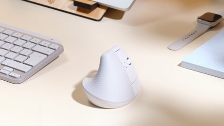 Logitech Lift for Mac Vertical Ergonomic Wireless Mouse (Off-White) — Being Shipped