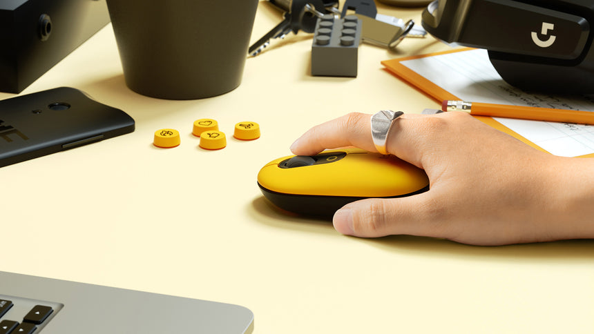 Logitech POP Silent Wireless Bluetooth Mouse (Blast Yellow) — Being Shipped