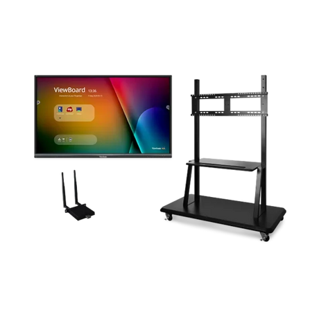 ViewSonic IFP6550-E2 65" 4K Touch Enabled ViewBoard Smart Display with WiFi Adapter and Mobile Trolley Cart — Being Shipped