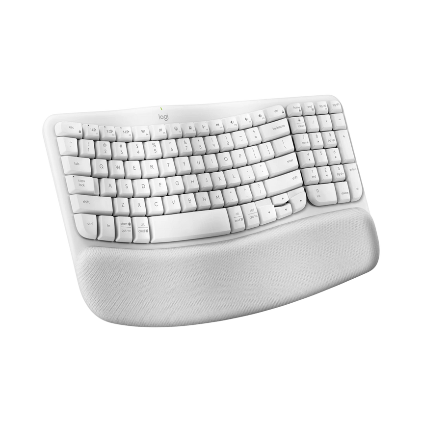 Logitech Wave Keys Wireless Ergonomic Keyboard (Off-White) — Being Shipped