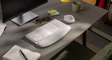 Logitech Wave Keys Wireless Ergonomic Keyboard (Off-White) — Being Shipped