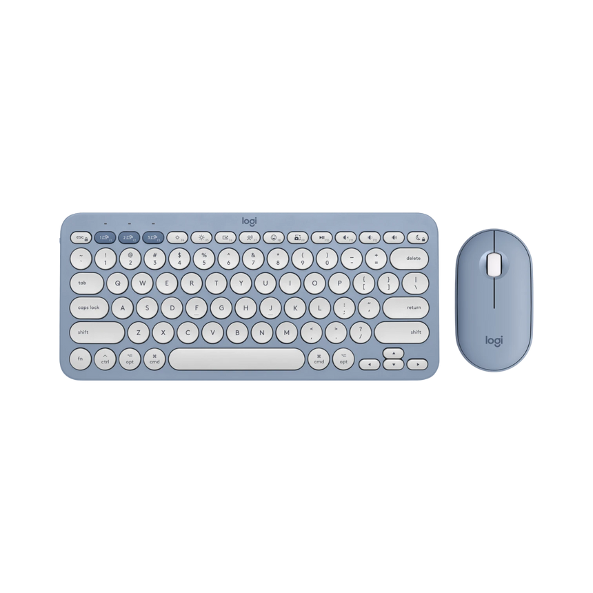 Logitech Pebble 2 Wireless Keyboard & Mouse Combo for Mac (Tonal Blue) — Being Shipped