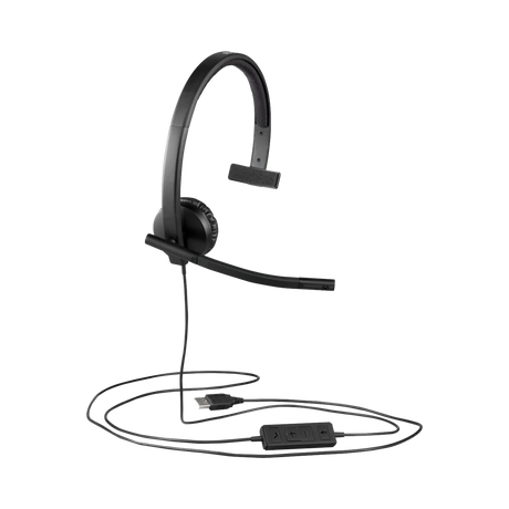 Logitech H570e Wired USB Headset (Mono, USB-A) — Being Shipped