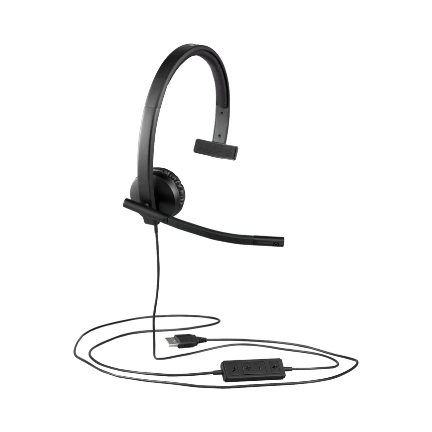 Logitech H570e Wired USB Headset (Mono, USB-A) — Being Shipped
