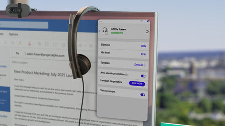 Logitech H570e Wired USB Headset (Mono, USB-A) — Being Shipped