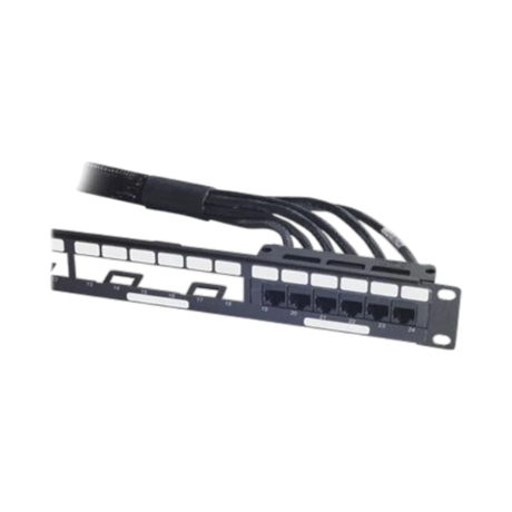 APC Data Distribution Cable, CAT6 UTP CMR 6XRJ-45 Black, 23FT (7.0M) — Being Shipped
