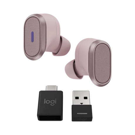 Logitech Zone True Wireless Noise-Canceling Earbuds (Rose) — Being Shipped