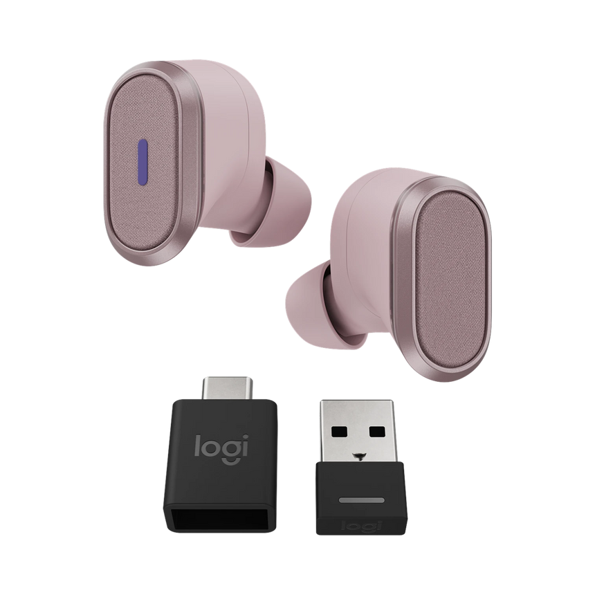 Logitech Zone True Wireless Noise-Canceling Earbuds (Rose) — Being Shipped