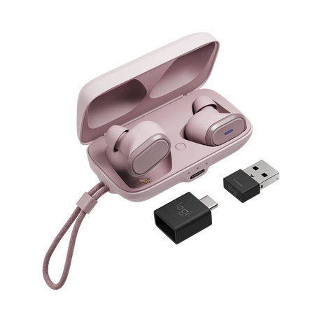 Logitech Zone True Wireless Noise-Canceling Earbuds (Rose) — Being Shipped