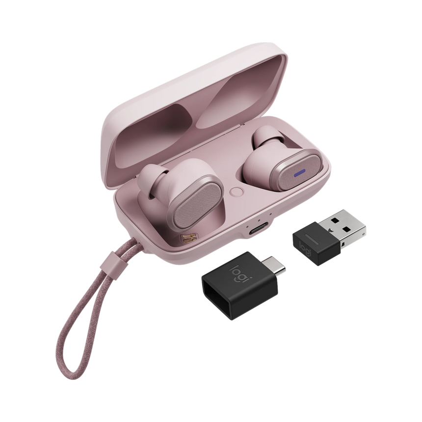 Logitech Zone True Wireless Noise-Canceling Earbuds (Rose) — Being Shipped