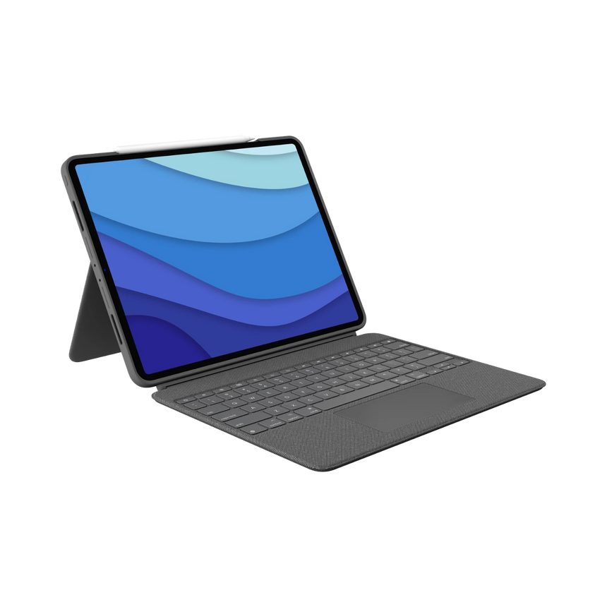 Logitech Combo Touch Backlit Keyboard Case for Apple 12.9" iPad Pro 5th & 6th Gen (Oxford Gray) — Being Shipped