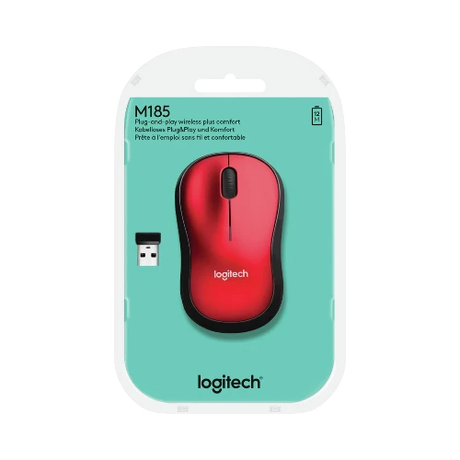 Logitech M185 Wireless Mouse (Red) — Being Shipped