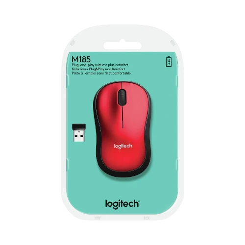 Logitech M185 Wireless Mouse (Red) — Being Shipped