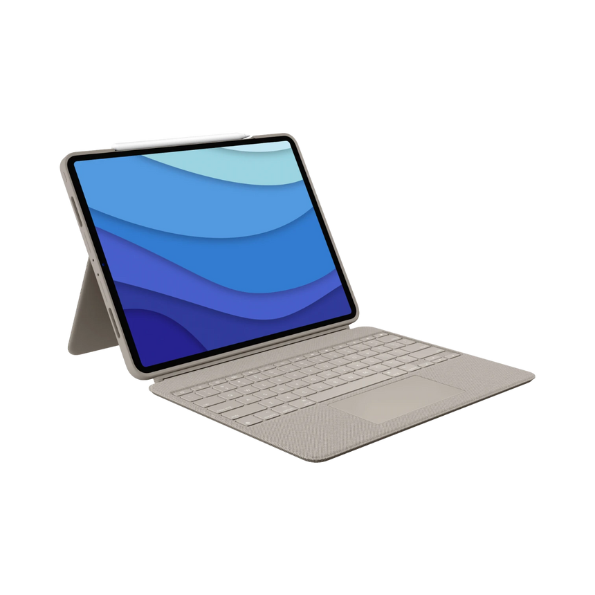 Logitech Combo Touch Backlit Keyboard Case for Apple 12.9" iPad Pro 5th & 6th Gen (Sand) — Being Shipped