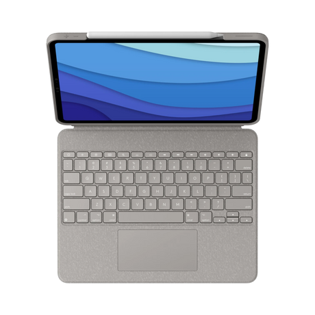 Logitech Combo Touch Backlit Keyboard Case for Apple 12.9" iPad Pro 5th & 6th Gen (Sand) — Being Shipped