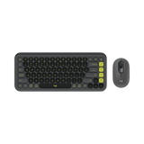 Logitech POP ICON Wireless Keyboard & Mouse Combo (Graphite & Green) — Being Shipped