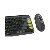 Logitech POP ICON Wireless Keyboard & Mouse Combo (Graphite & Green) — Being Shipped