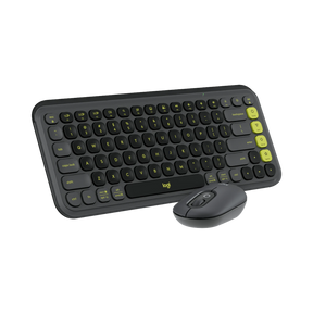 Logitech POP ICON Wireless Keyboard & Mouse Combo (Graphite & Green) — Being Shipped