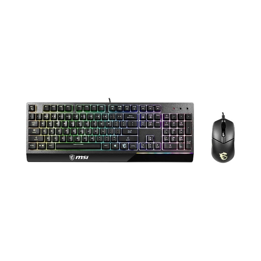 MSI Vigor GK30 Combo 6-Zone RGB GK30 Gaming Keyboard & GM11 Gaming Mouse Combo — Being Shipped