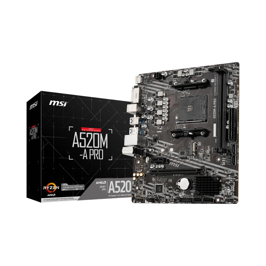 MSI A520M-A PRO AM4 Micro-ATX Motherboard — Being Shipped