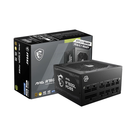 MSI MAG A750GL PCIE5 750W 80 Plus Modular Power Supply — Being Shipped
